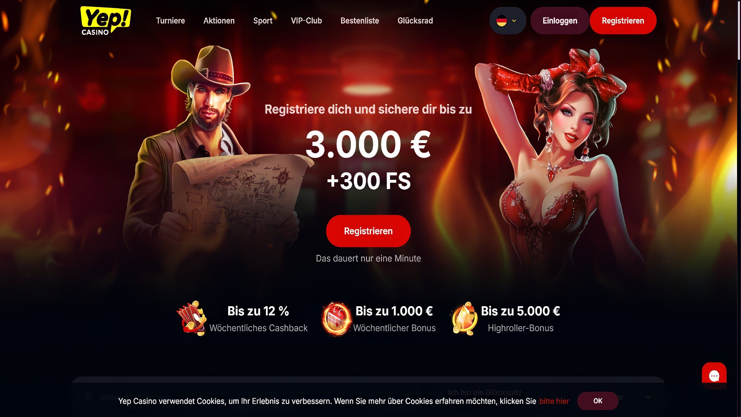 Yep Casino desktop screenshot 1